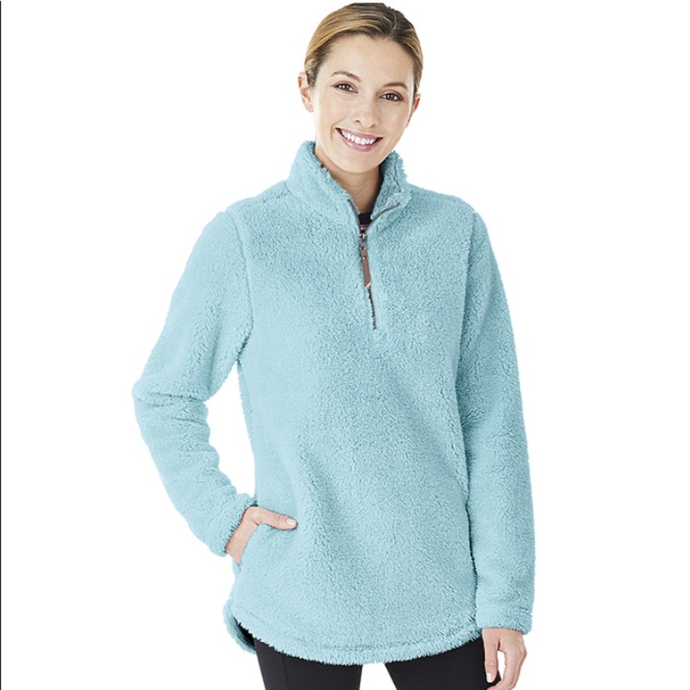 Newport fleece pullover/Aqua